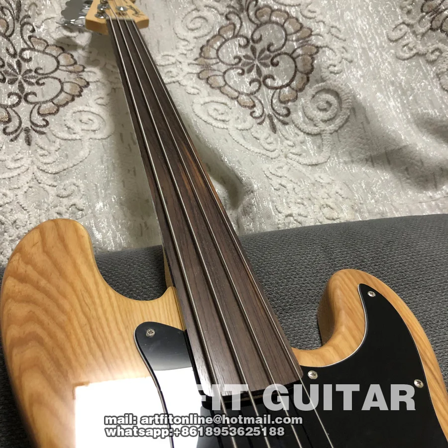 Болотное пепельное тело Tony Franklin Fretless Black Precison Jazz 4 струны Китай электрический бас гитары гитары