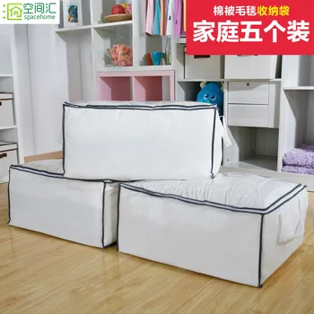 

Space Sinks 5 PCs Extra Large Quilt Dustproof Moisture-Proof Storage Bag Home Clothes Blanket Organizing Sealed Storage