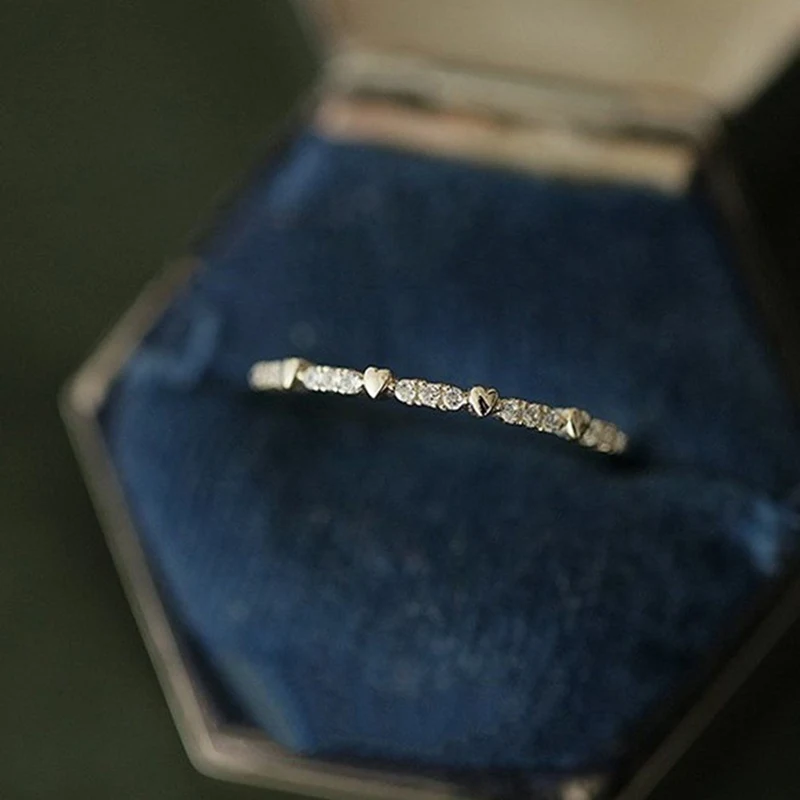 Изящные Простые Кристальные тонкие кольца для невесты, для свадьбы, помолвки, кольца для женщин, золотые очаровательные ювелирные изделия