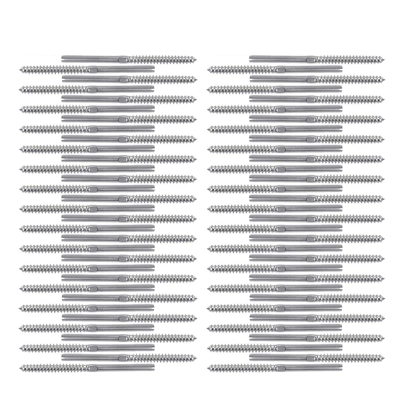 

Swage Lag Screws Left & Right 64 Pack for 1/8 Inch Cable Railing, 316 Stainless Steel Stair Deck Railing Wood Post Balusters Sys