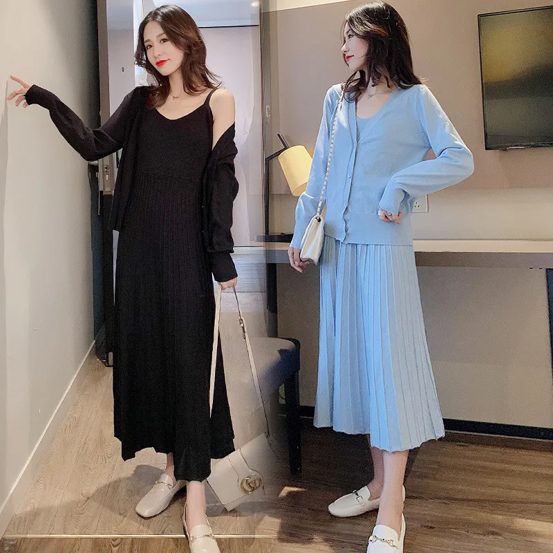 

Maternity Clothes Skirt Early Autumn 2019 New Style Fashion New Style Autumn Clothing Sweater Knitted Two-Piece Set
