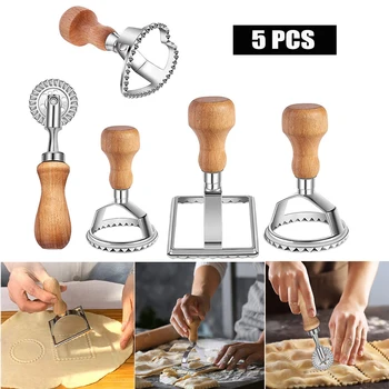 

5pcs biscuit mold dumpling skin mold dumpling making device press cutting and pinching dumplings kitchen gadgets wonton mold
