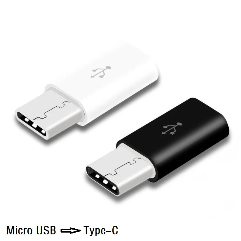 Microusb pequeño y exquisito de macho a tipo c, Adaptador convertidor General práctico para Huawei y Samsung