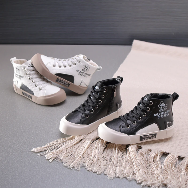 Детские кожаные сапоги для снега, зимние ботинки до середины лучшие детские кроссовки, мягкая подошва с защитой от скольжения для мальчиков; обувь для девочек; обувь для студентов; обувь SGF013