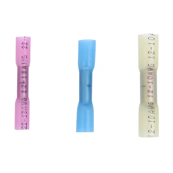 

HTHL-200PCS Heat Shrink Butt Connectors Terminals Insulated Waterproof Marine Automotive Electrical Kits 3 colors 3 sizes