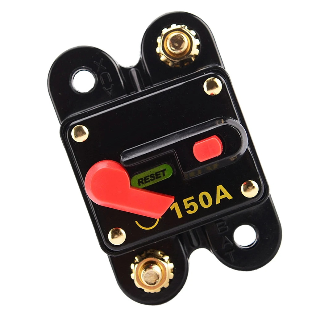 Car Audio 150 Amp Circuit Breaker Manual Reset Fuse Holder Kill Switch