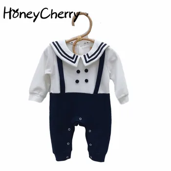 

2020 New Autumn Baby Boy romper Autumn Fashion Cute Navy romper toddler boy winter clothes