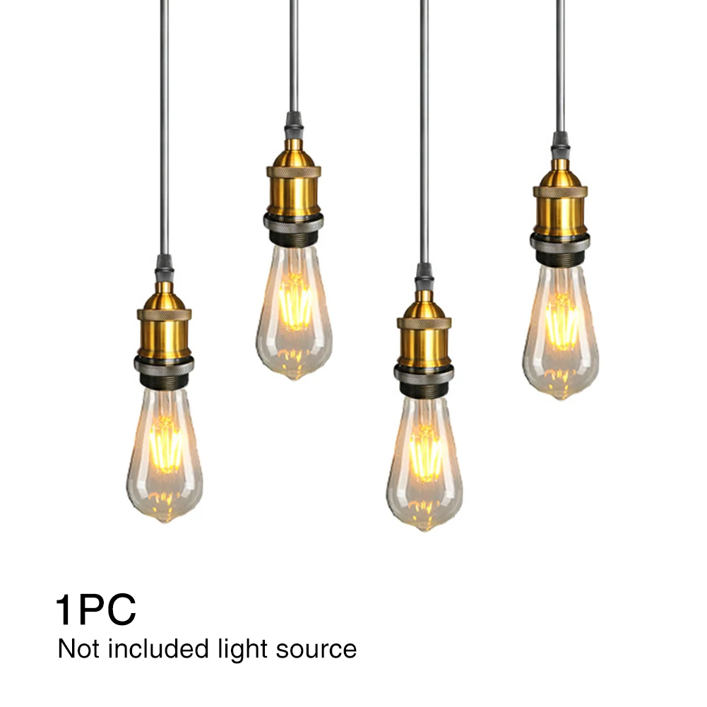 

Retro Ceiling Home Lamp Holder Pendant Light Bronze Living Room Socket Metal Vintage Hanging Fitting For E27 Screw Bulbs