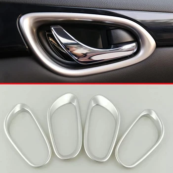 

ABS Pearl Chrome Interior Car Decoration Door Handle Cover Trim Molding For Nissan Sentra 2016 2017