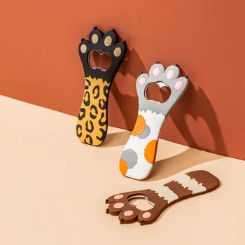 

Portable Cat Claw Beer Opener Cartoon Bar Bottle Opener Fridge Magnet Stainless Steel Magnetic Refrigerator Sticker for Kitchen