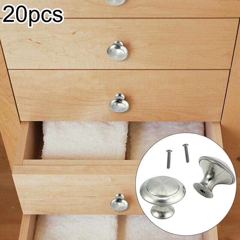 

20pcs Universal Knobs Fitting Screws Wardrobe Cabinet Drawer Door Cupboard Handle Pulls Furniture Knob