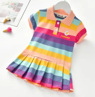 baby girl skirt Unicon Children Dress Spring Summer Turn-Down Collar Kids Clothes Fashion toddler Baby Girls Clothing Summer Dress Girl long skirt top design for baby girl Dresses