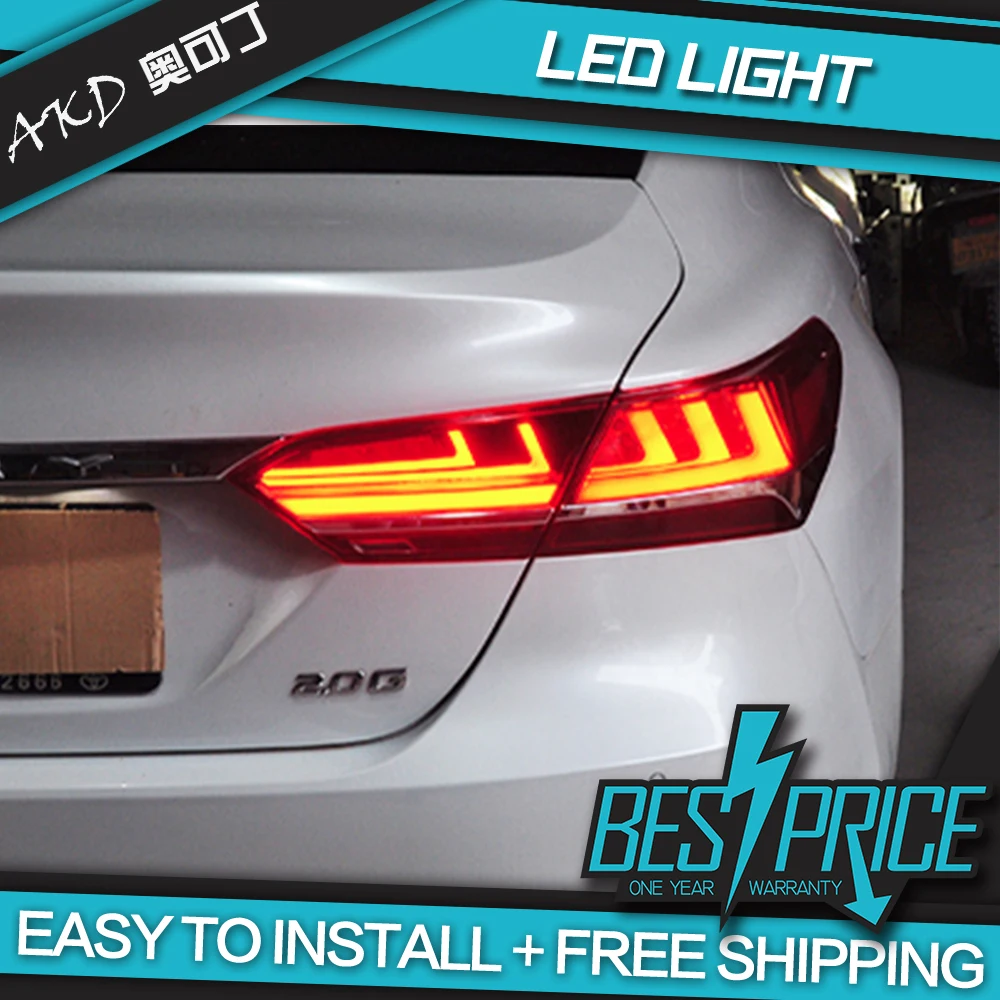 AKD tuning cars Tail lights For Toyota Camry 2018 Taillights LED DRL Running Fog angel eyes Rear parking | Автомобили и мотоциклы