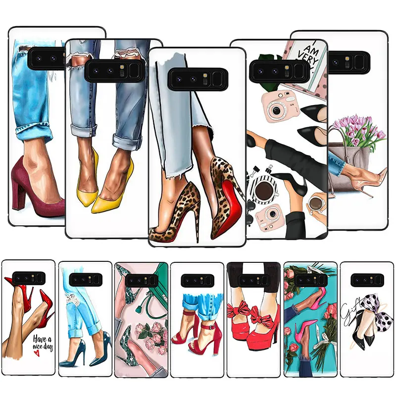 Мягкий чехол на высоком каблуке для Samsung Galaxy A3 5 6 7 8 9 2018 A10S 20S 30S 40S 50S 60 70 J6 | Мобильные