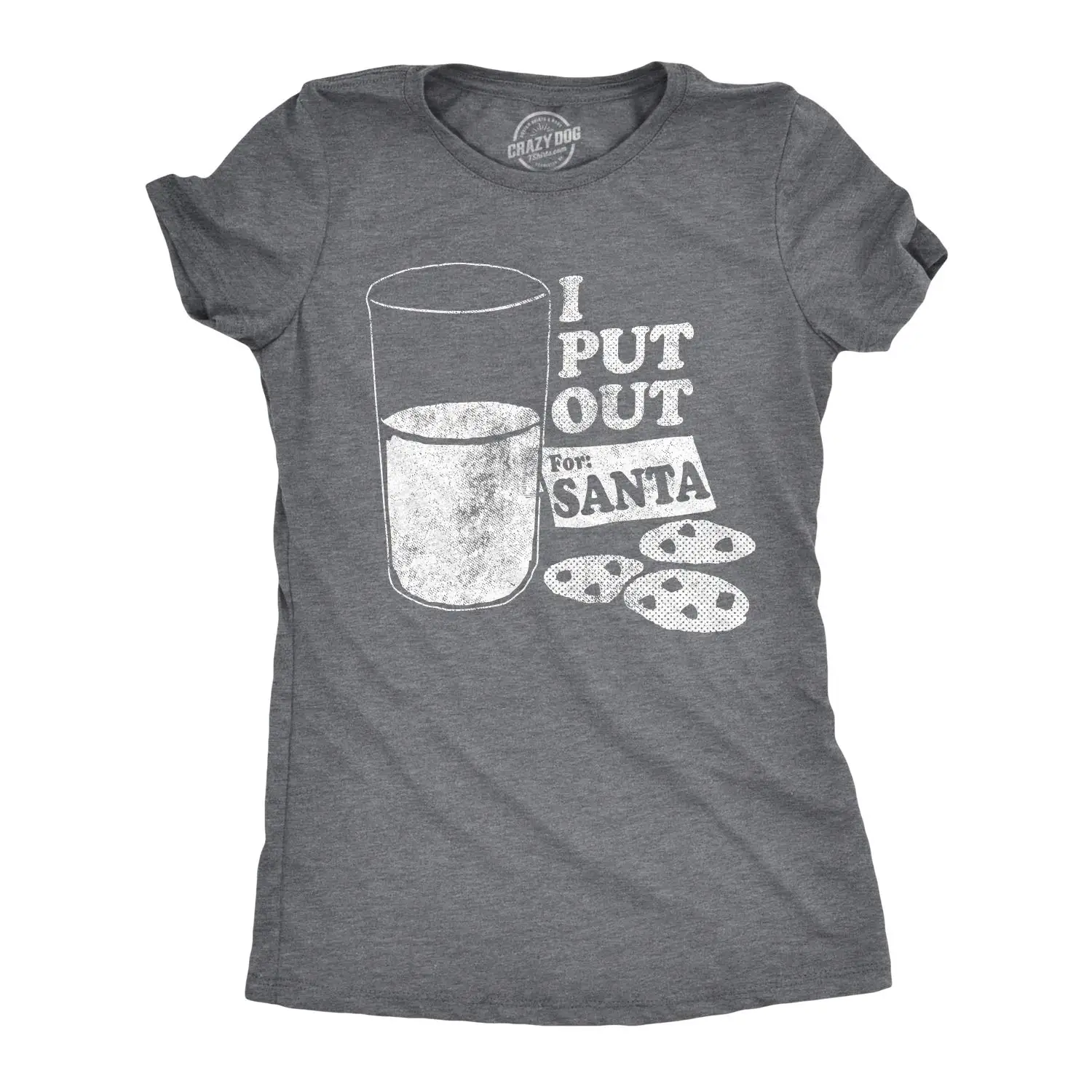 Crazy Dog T-Shirts Womens I Put Out for Santa Tshirt Funny Christmas Tee |