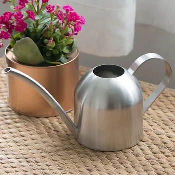 

Household Thick Plant Portable Watering Can Stainless Steel Pot Sprinkling Patio Long Mouth Flowers Outdoor Gardening Tools