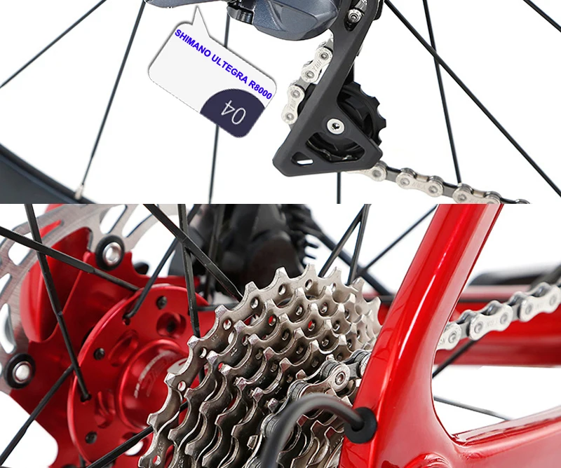 TWITTER Carbon Road bike 22 speed Disc brake road bike Carbon wheel For 105/R7000 UT/R8000 Components