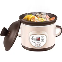 220V 1L Ceramic Electric Stewing Machine Automatic Household Food Porridge Dessert Stewer With Timer Multi Cooker 1