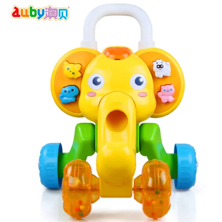 

Auby Baby Elephant Learn Walking Music Trolley Multi-function Cart Toy Baby Walker