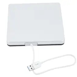 Портативный белый поддон Тип внешний тонкий USB 3,0 DVD-RW горелки авторский внешний жесткий диск для ноутбука компьютер