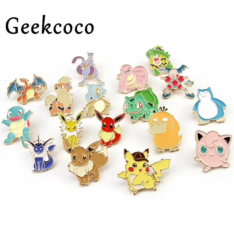 

Pocket monster Brooches Zinc alloy Enamel Pin medal Cartoon Cute insignia For shirt backpack clothes bag decoration Badges J0385