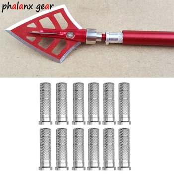 

12 Pcs Silver Bow and Arrow Accessories 6.2 Inner Diameter Arrow Arrow Carbon and Alloy Rod Dart Bow Connector W7E3