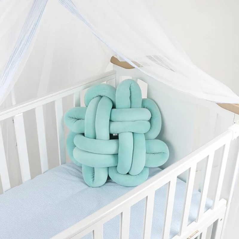 Детские подушки с узлом, защитная подушка для колыбели, бамперы для новорожденных, подушка для объятий, декор для детской комнаты, китайский узел, YYJ014