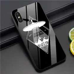 Чехол для телефона Alien Believe UFO из закаленного стекла для iPhone 7, чехол для телефона X Xs XR 11 Pro Max 5, 5S, SE, 6, 6 S, 7, 8 Plus, чехлы