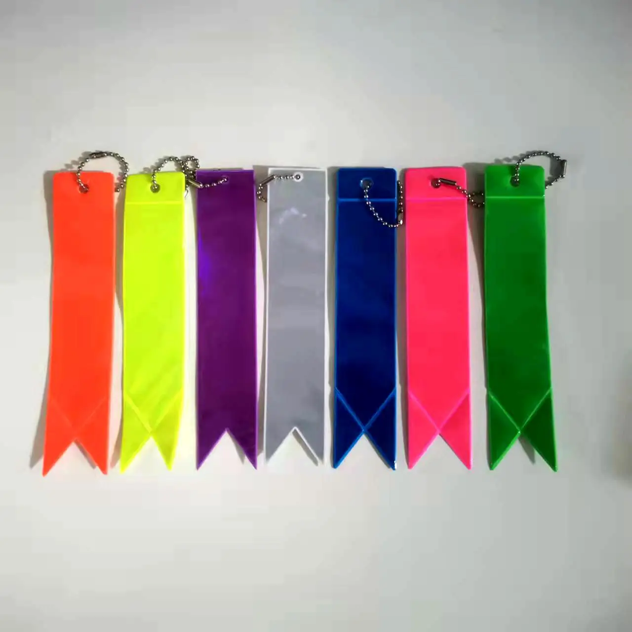 5Pcs Reflective Car Ribbon Motorcycle Key Chain Pendant Decoration Cool And Stylish. Reflective Tape