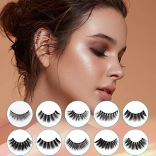 10pairs Natural 3D Mink Lashes Makeup Eyelashes For Daily Wear False Eyelashes Reusable Fluffy Fake Lashes Wholesale Girl glee