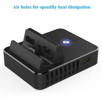 

Portable Video Converter Base Cooling Bracket Docking Station Television Charging Stand for Switch Game Console X6HB