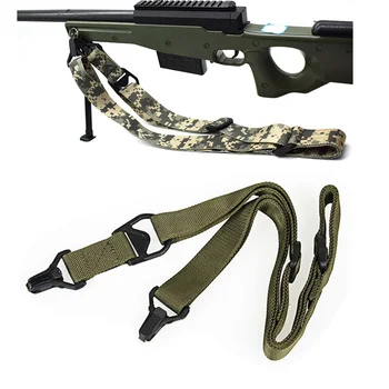 

New Tactical 2 Point Rifle Sling Belt Military Paintball Adjustable Heavy Duty Mount Bungee Gun Sling Strap Hunting Accessories