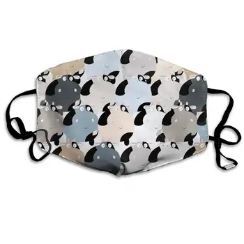 

Cute Cow Washable Reusable Mask, Cotton Anti Dust Half Face Mouth Mask For Kids Teens Men Women With Adjustable Ear Loops