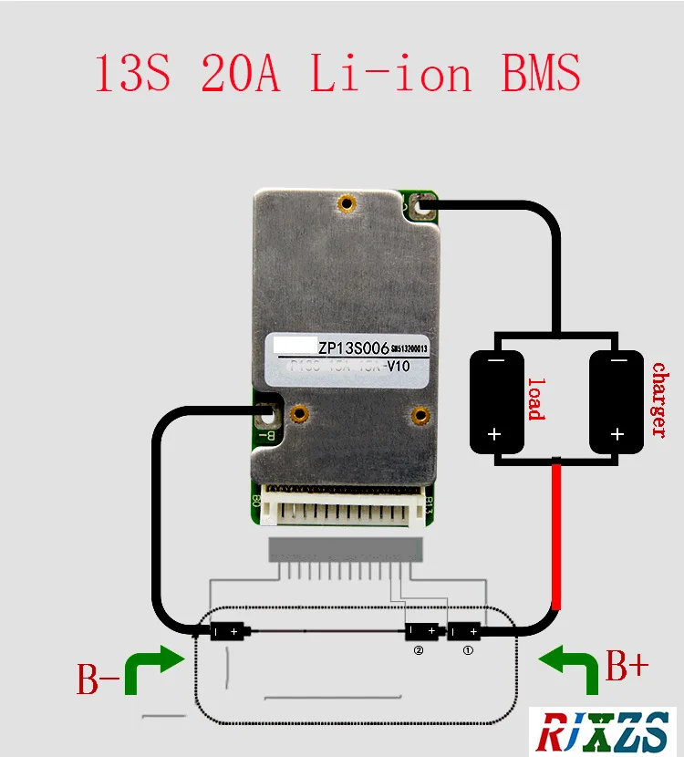 13S 20A lipo литий-полимерная BMS/PCM/PCB плата защиты батареи для 13 упаковок 18650