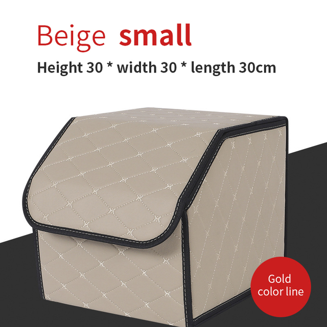 Trunk Organizer Storage Box Collapsible Back Seat Organizer Trunk Bag Tool Bag PU Leather Stowing Tidying Auto Accessories