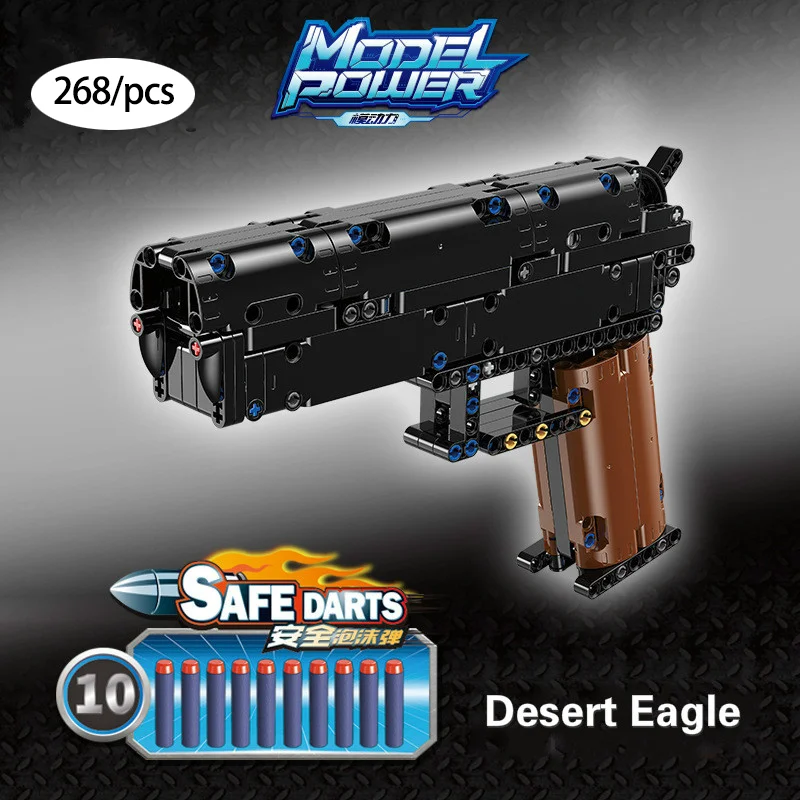 Desert Eagle Собранный пистолет строительный блок может стрелять пули чтобы съесть