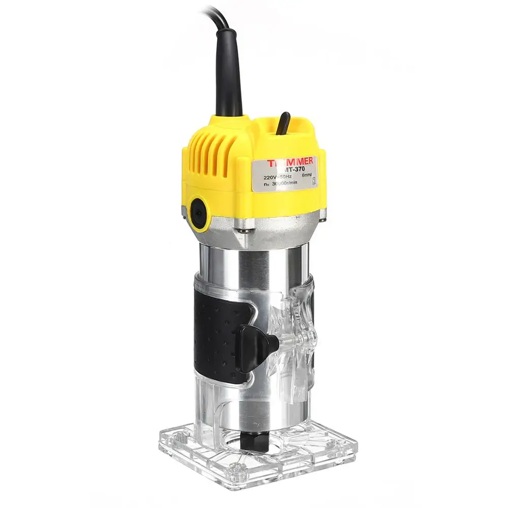 220V US plug 110 В 220 В 2200 Вт Электрический ручной триммер 6,35 мм 1/4 Дерево Фрезы обрезки машина для резки и резьбы деревообрабатывающий ламинатор инструмент - Цвет: 220V US plug