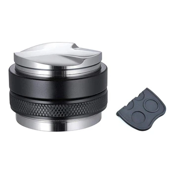 

Double Coffee Tamper,Espresso Coffee Press Stainless Steel 51mm Tamper Coffee Shop Supplies with Silicone Tamper Mat