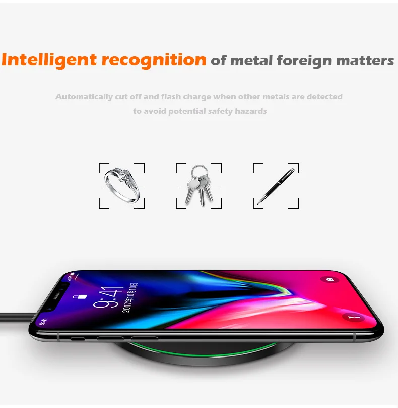 10 Вт Быстрое беспроводное зарядное устройство для samsung Galaxy S9/S9+ S8 S7 Note 9 S7 Edge USB Qi зарядное устройство для iPhone XS Max XR X 8 Plus
