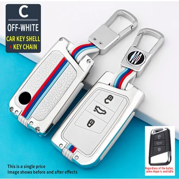 Fob della protezione della copertura della cassa chiave dell'automobile in lega di zinco per VW Volkswagen Passat B8 Magotan Golf per Skoda Kodiaq Superb A7 accessori 3 Fob della protezione della copertura della cassa chiave dell'automobile in lega di zinco per VW Volkswagen Passat B8 Magotan Golf per Skoda Kodiaq Superb A7 accessori - Fob della protezione della copertura della cassa chiave dell automobile in lega di zinco per