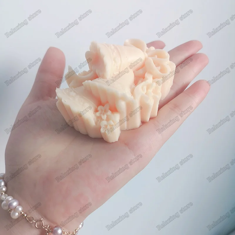 3D Рождественский колокольчик силиконовая зернистая форма для свечей из