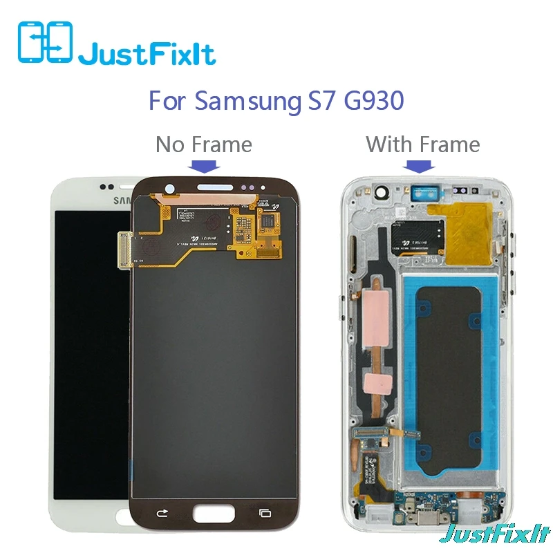 ЖК дисплей S7 G930F для SAMSUNG GALAXY g930 g930FD сгорание в тени сенсорный экран дигитайзер с