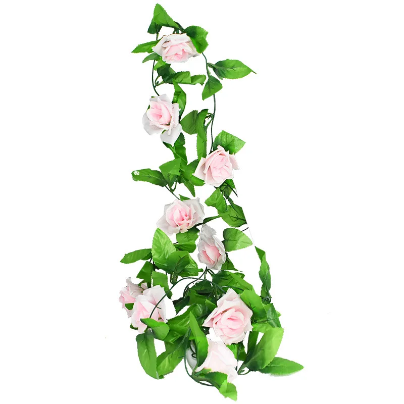Dropship 2pcs Fake Rose Vine Flowers Garland Plant Artificial Flower Wall Hanging  Flower Rattan Fake Plant Leaf Wedding Home Garden Decor to Sell Online at a  Lower Price