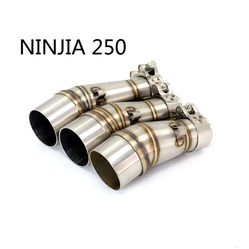 Мотоцикл Модифицированная выхлопная средняя Труба интерфейс NINJIA 250 средняя секция Соединительная труба изгиб трубы адаптер из нержавеющей стали