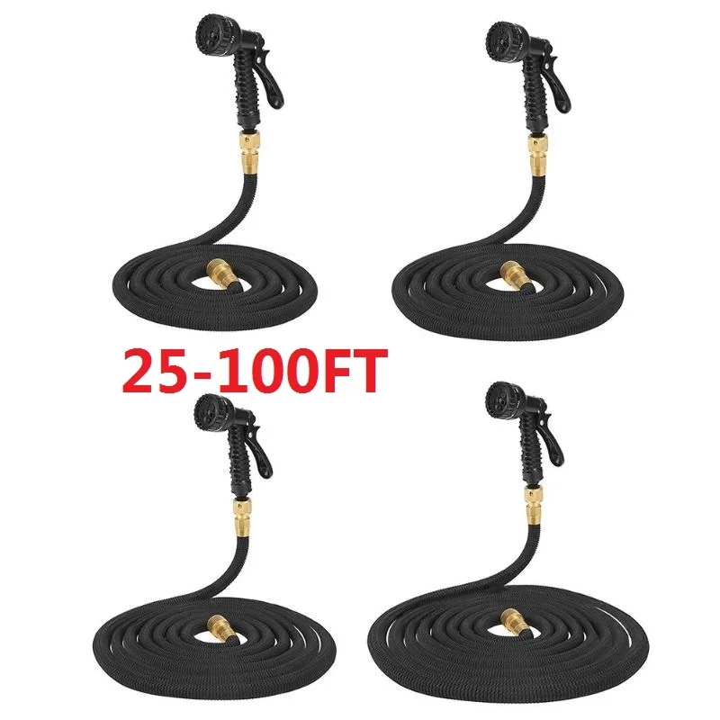 Expandable Magic Flexible Hose Car Washing Sprayer Garden Watering Gun Kits Portable Adjustable High Pressure | Дом и сад