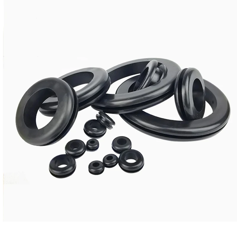 200-Piece Black Rubber Grommet Kit - 8 Sizes (3mm To 20mm) With Organizer Case