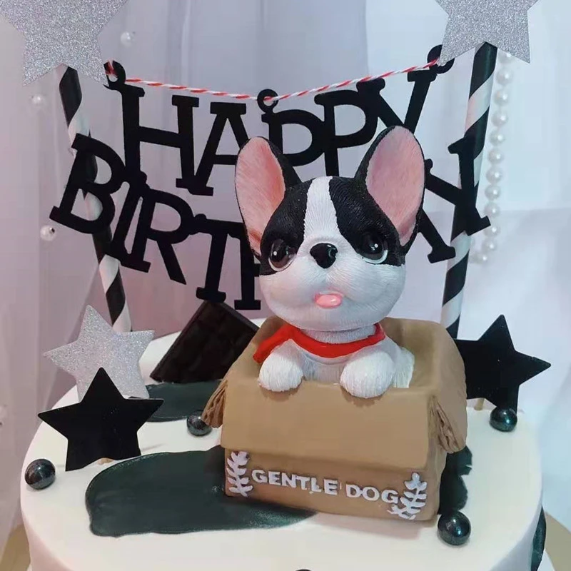 クリエイティブかわいいペット犬誕生日ケーキトッパー装飾装飾車のインテリア人格の装飾家の装飾 Aliexpress Home Garden