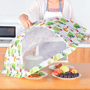 

Table Foldable Food Umbrella Cover Picnic Barbecue Party Fly Mosquito Mesh Net Tent Kitchen Food Cover