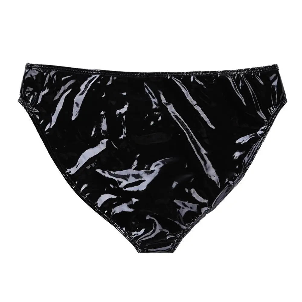 Мужские кожаные трусики Wetlook Эротические из латекса с карманом для пениса