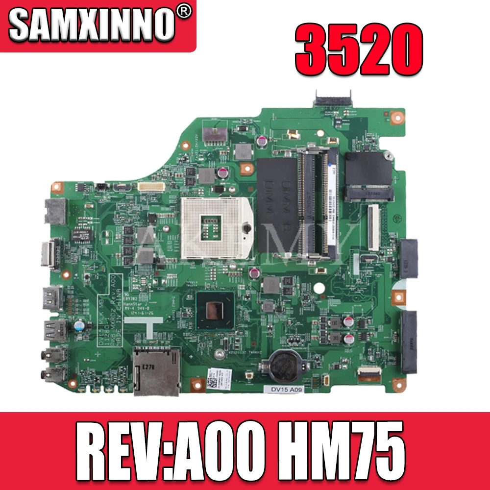 Для For DELL 3520 DV15 MLK MB 11280 1 PWB:MXRD2 REV:A00 материнская плата для ноутбука INSPIRON HM75
